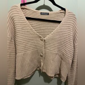 Oversized cropped cardigan